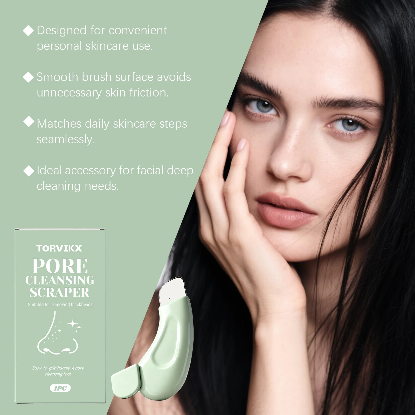 Professional Facial Skin Spatula for Deep Pore Cleansing & Blackhead Removal Easy-to-Grip Ergonomic Design Gentle Exfoliating To
