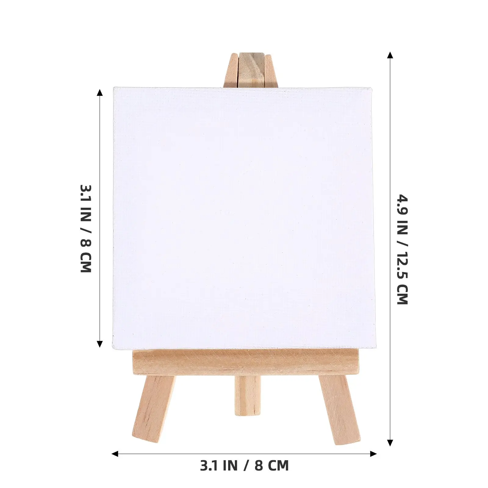 Children Oil 12 Sets Mini Painting Easel Canvas Kit Impervious Fine Home Decor Wooden Paint Set