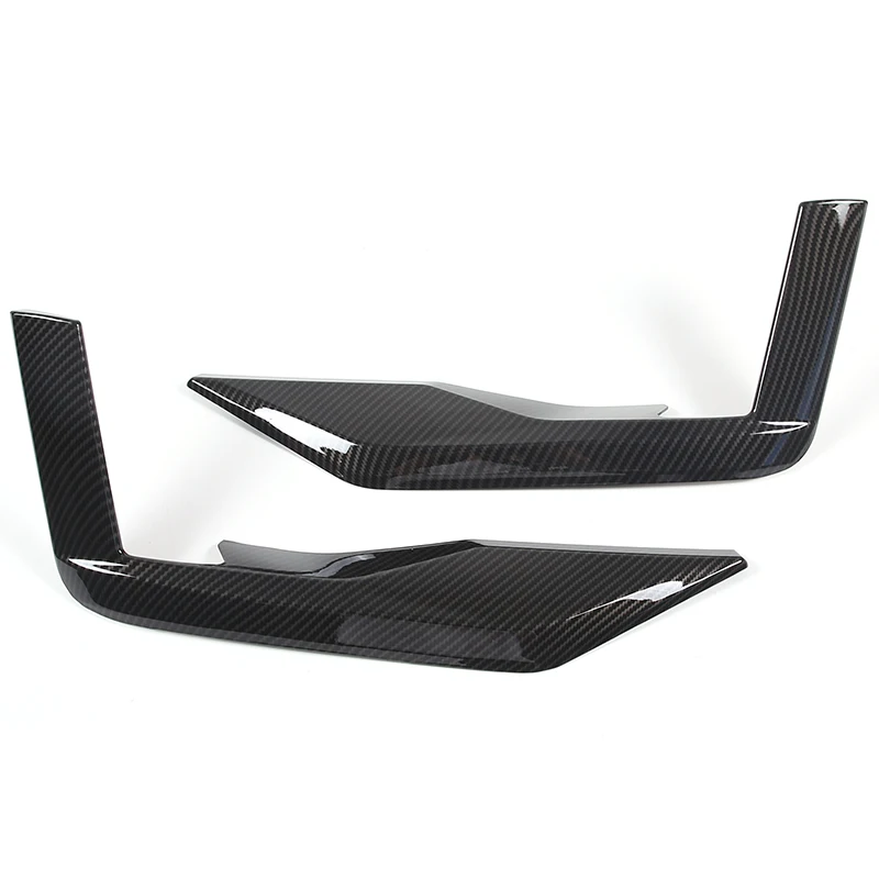 

For Cadillac Escalade 2021-2023 Decorative strips under the previous day running lights Car decoration ABS carbon fiber pattern