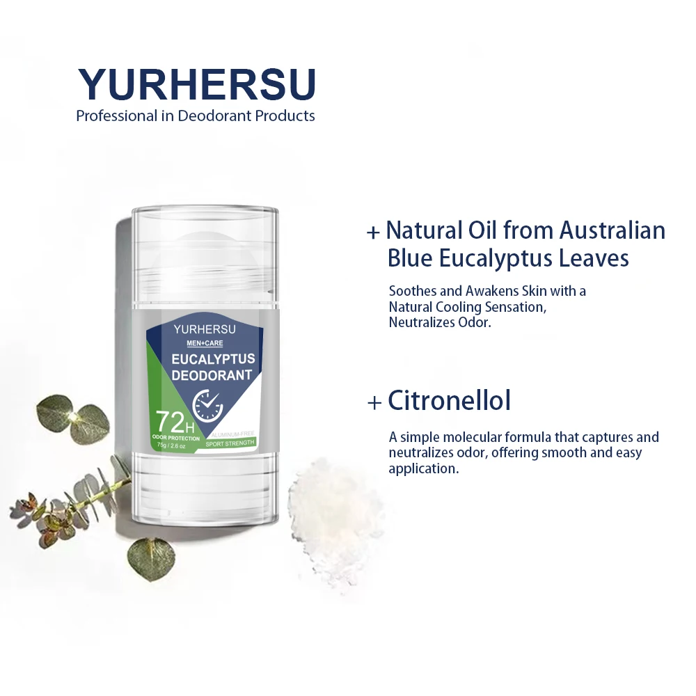 مزيل عرق الأوكالبتوس لرائحة تحت الإبط - حماية قوية للعرق، سريعة الجفاف، بدون علامات بيضاء