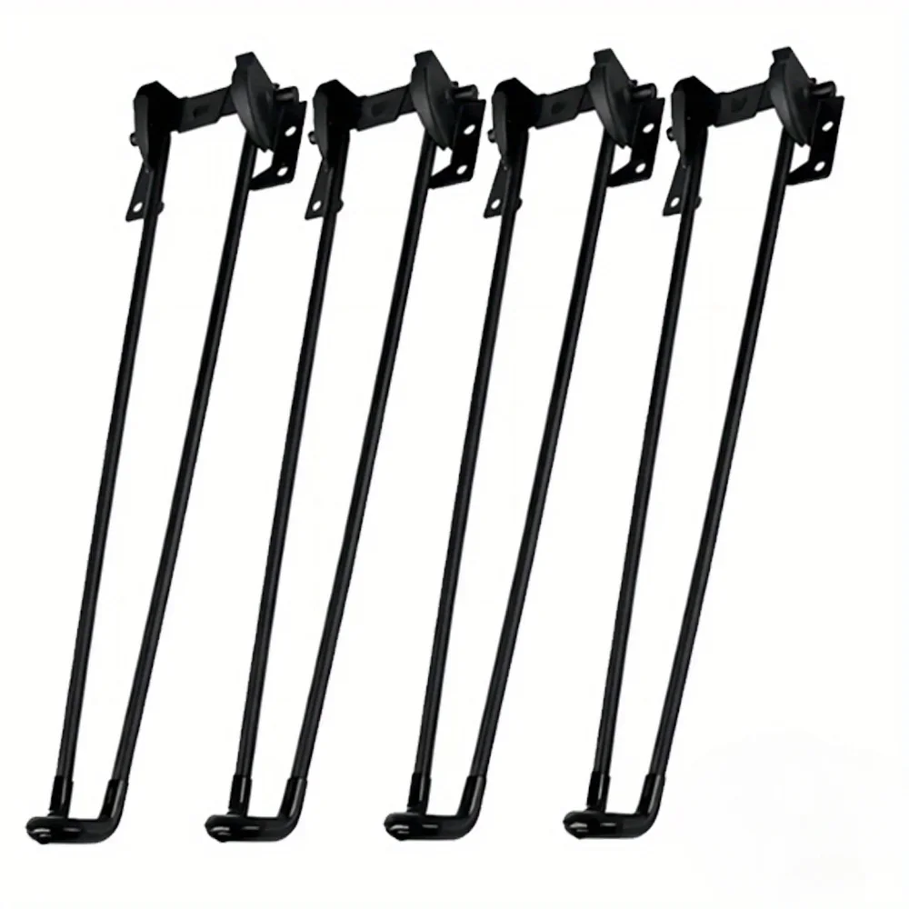 

4 Pcs 60cm Black Table Legs Metal Table Hairpin Leg 60cm Folding Hairpin Legs for Bench Coffee Table Laptop Mini Computer Desk