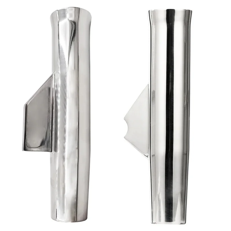 ISURE MARINE Stainless Steel Fishing Rod Holder Fish Tail Fishing Rod Seat With Trapezoidal Fishing Rod Seat Boat Accessories