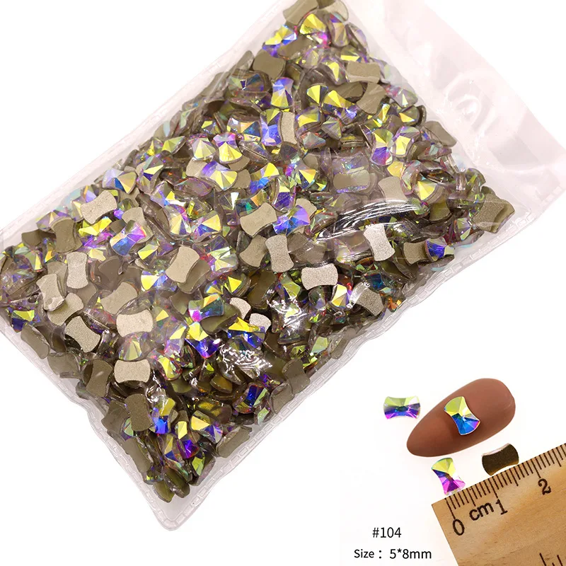 VDD 81-118 Großhandel 1440 Stück Glasrhinestones Kristall AB Flache Rückseite Glänzende Strass-Steine für DIY-Handwerk Nagelkunst-Zubehör – Detail 30