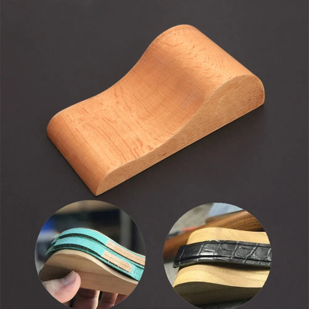 Handmade Strap Bending Molding Tools Bending and shaping tool beech wood Watch Belt tool Fine Waxed Polished Grinding