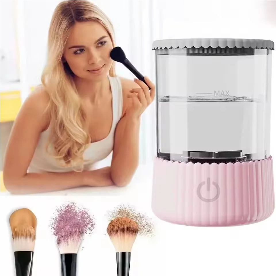 Séchoir cosmétique brosse nettoyant nettoyage en profondeur brosses ensemble maquillage brosse nettoyant Silicone automatique propre maquillage brosse rotatif nettoyant