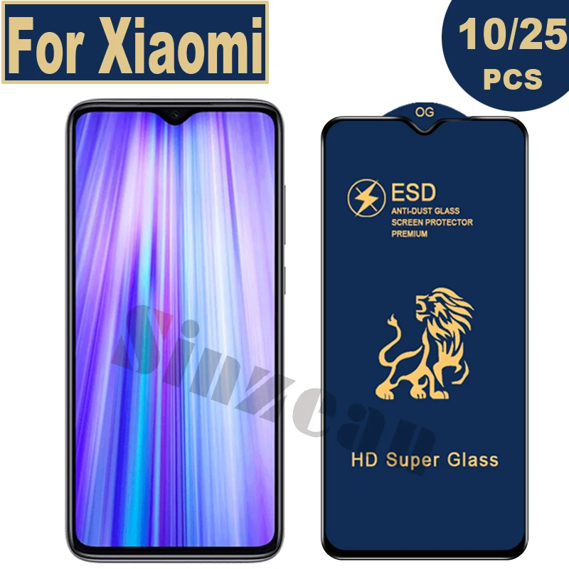 10-25pcs ESD Antistatic Dust OG Tempered Glass For Xiaomi Redmi Note 11 pro note 10pro 9S POCO X4 X3 NFC A1 Screen Protector