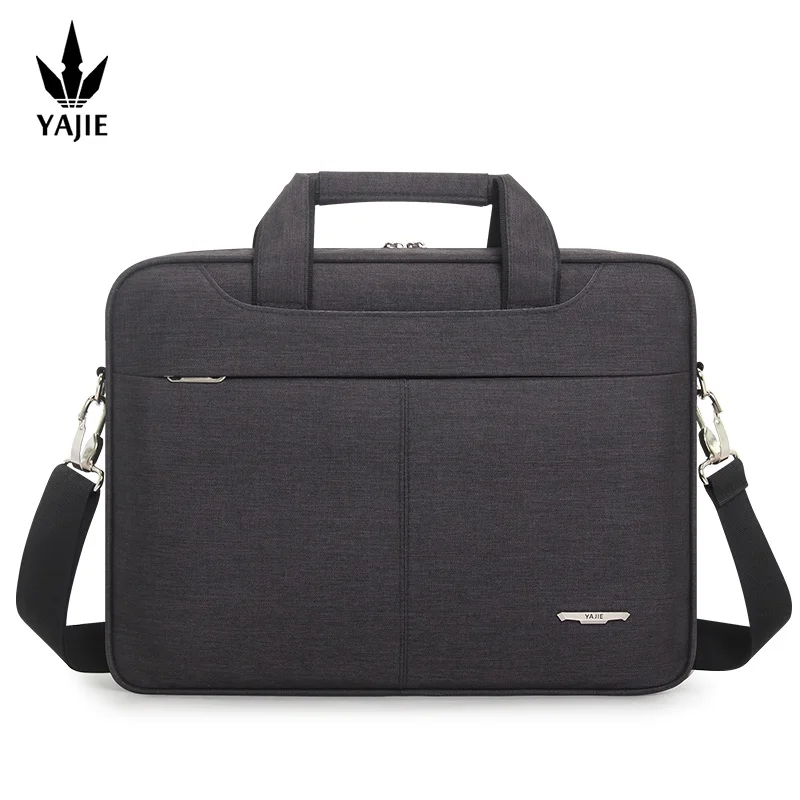 

Business men's briefcase canvas large capacity 15.6 inch 14 inches laptop bag document work business office messenger