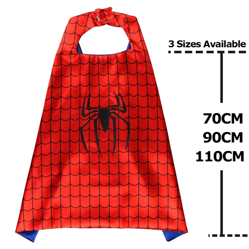 MARVEL Spiderman Kids Costume Capes Superhero Cosplay Accessories 2-11 Years Boy Fantasy Role Play Party Dress Up Props
