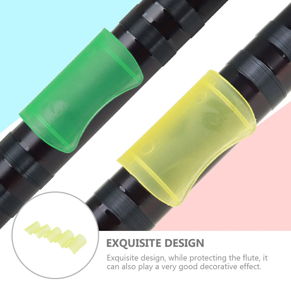 

5pcs Plastic Protectors Durable Film Covers Dustproof Scratch Resistant Lightweight Easy Install Simple Design For Bamboo Flute