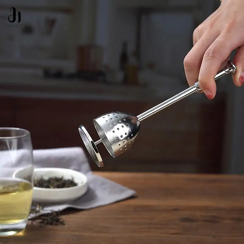 Tea Strainer Tea Ball Infuser Filter Stainless Steel Tea Infuser Mesh Reusable Retractable Tea Leak Tea Making Accessories