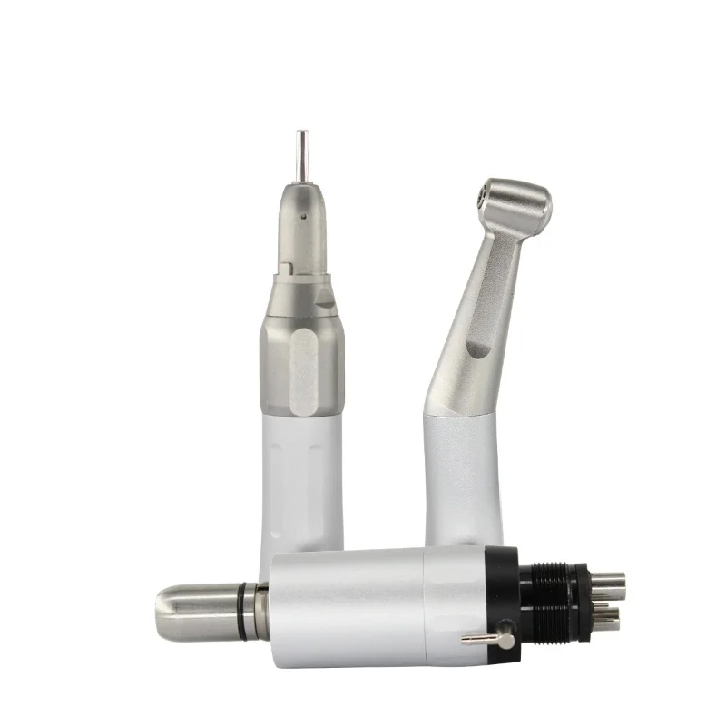 

JOSOI Dental Low Speed Handpiece FX Contra Angle for Push Button Straight Handpiece Nose Cone External Air Motor 2/4 Holes