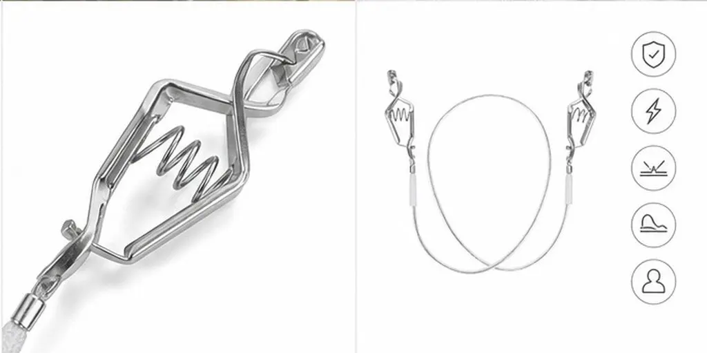 Stainless Steel Fencing Foil Wire Clamp for Body Cord Head Line Safety Secure Conductivity Anti-Wear Impact-Resistant