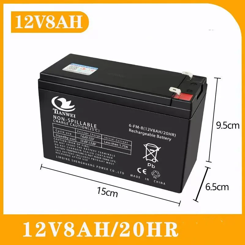 Hete 6V-12V Oplaadbare Batterij voor Elektrische Kinderauto's, Speelgoedauto's, Motorfietsen, Kinderwagens Batterij 5Ah 7Ah 8Ah 12Ah