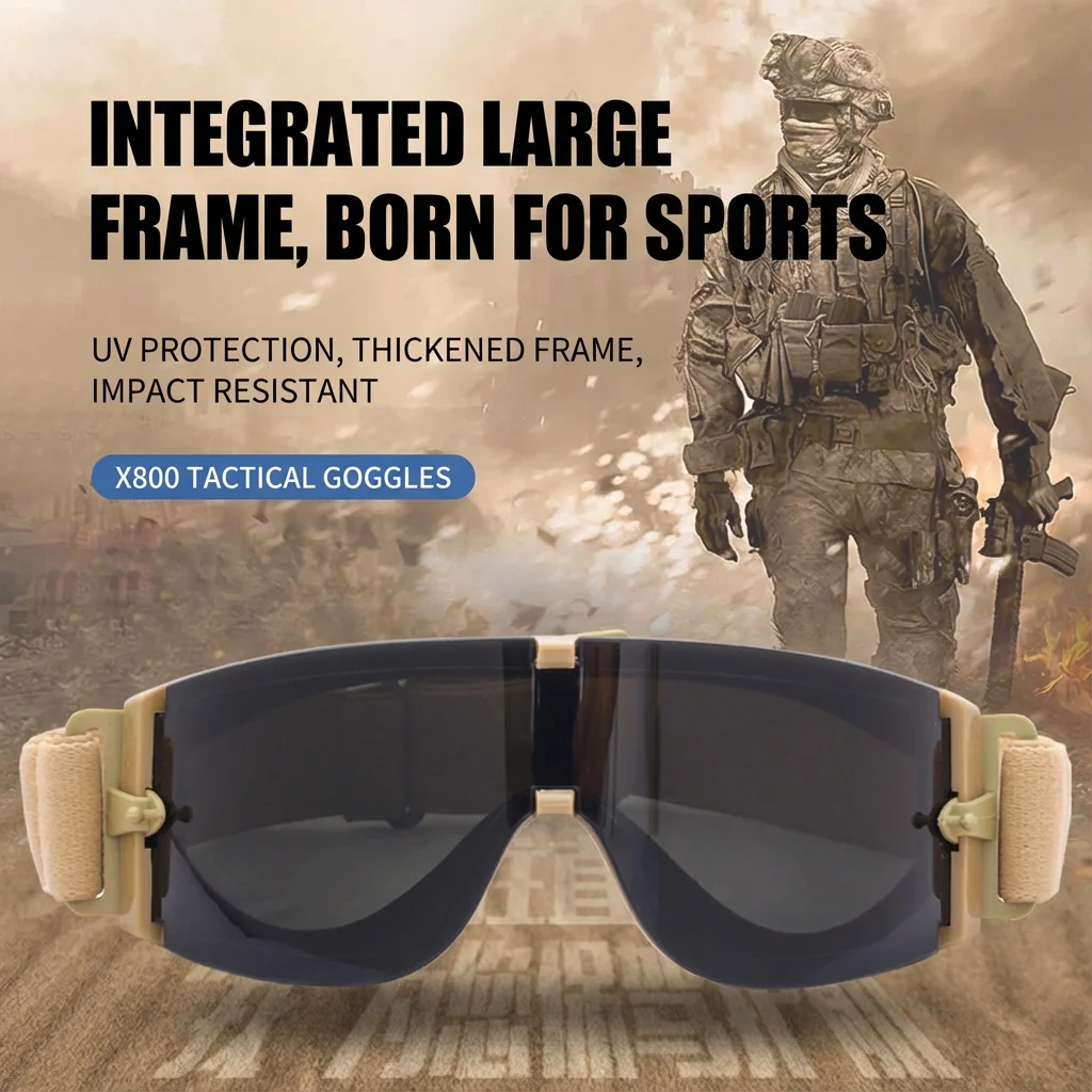 

Спортивные тактические очки: ветрозащитные, пылезащитные, ударопрочные защитные очки для стрельбы, езды на велосипеде и бега на открытом воздухе