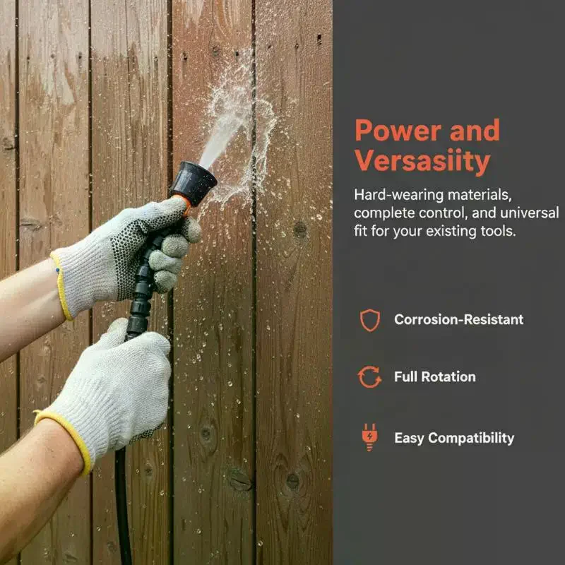 1Pcs Adjustable Garden Sprayer High Pressure Nozzle Powerful Water Jet for Outdoor Yard Cleaning and Irrigation