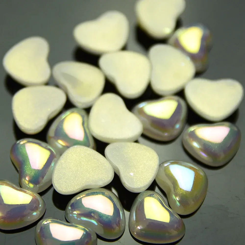 10 Pieces 11 * 14mm High Brightness Emitting Golden Light  Acrylic Beads  DIY Charm Manufacturing Jewelry Phone Case Accessories