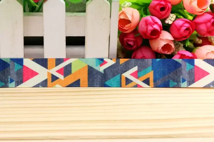 DHK 7/8'' 5yards angle printed grosgrain ribbon headwear hair bow diy party decoration OEM Wholesale 22mm E888