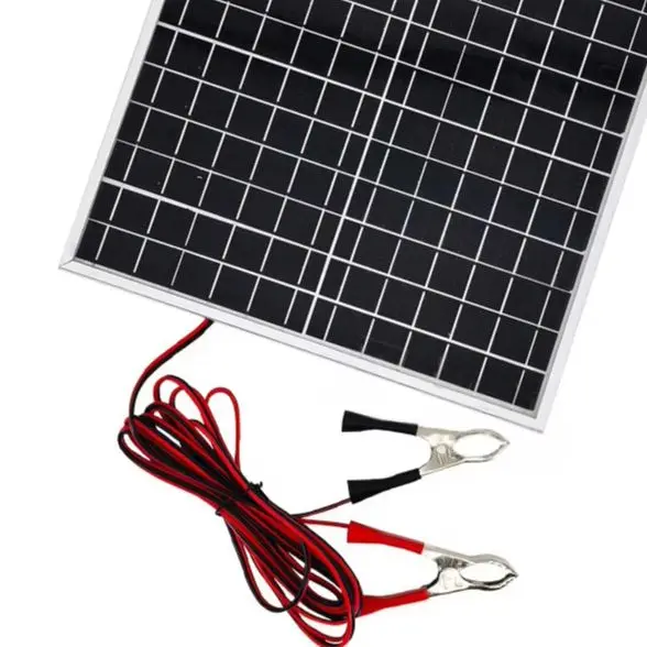 18V 12W Flexible Solar Panel Aluminum Frame With Clips For RV Boat Home Garden Outdoor Charging Alternative Energy Supplies