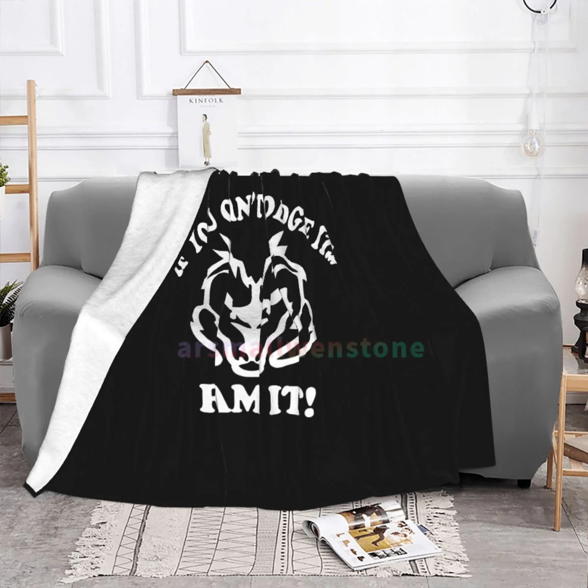 If You Can`T Dodge It Ram It Flannel Fleece Blanket Soft Warm Lightweight Cozy Anti-Pilling Fuzzy Throw Blankets for Couch Bed