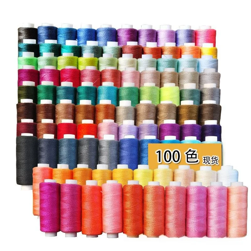 

100 Colors Small Thread Polyester Sewing Thread Spool Handmade Weaving Sewing Clothes Thread Sewing Machine Thread