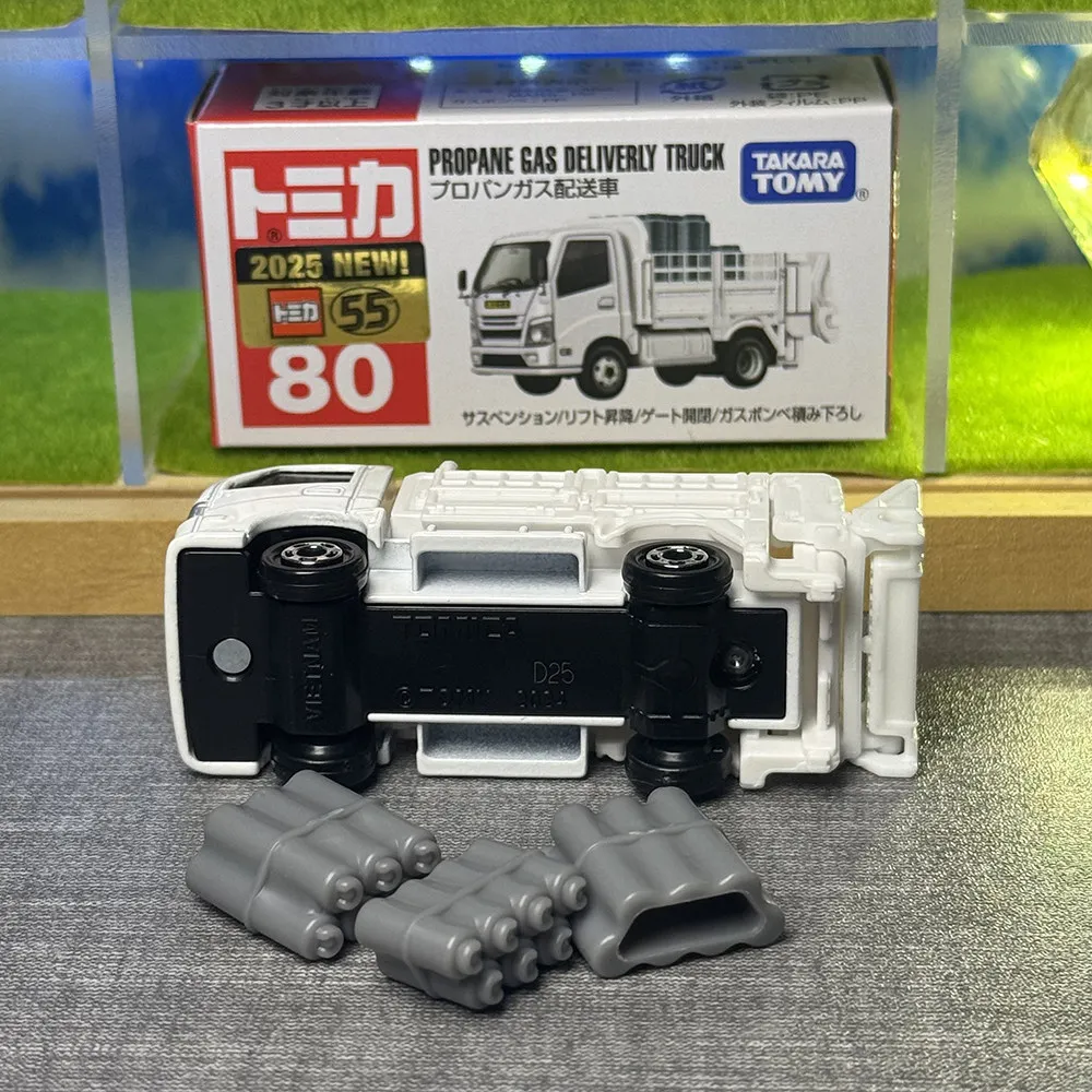Takara Tomy Tomica No.80 Propane Gas Delivery Truck Alloy Diecast Mini Vehicle Model Collectible Toy For Boys Kids Birthday Gift
