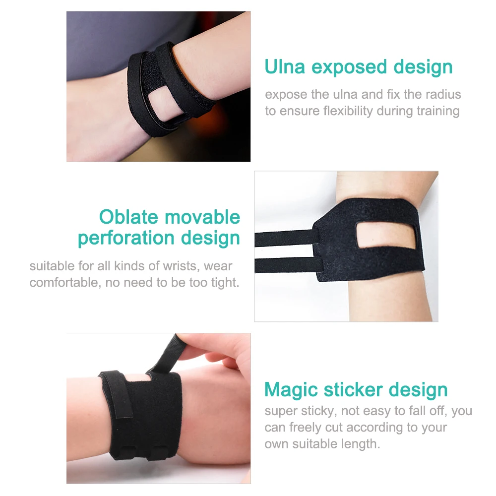 1Pair Adjustable Support Wrist Band Brace For TFCC Tear,Triangular Fibrocartilage Injuries,Wrist Pain,Weight Bearing Strain,Gym