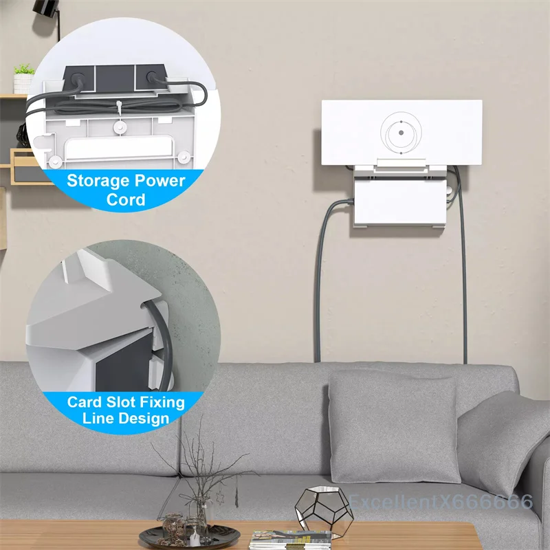 Starlink Gen 3 Router-Halterung, 2-in-1-Wandhalter, platzsparendes Montagehalterungs-Set, Router- und Netzteilhalterung