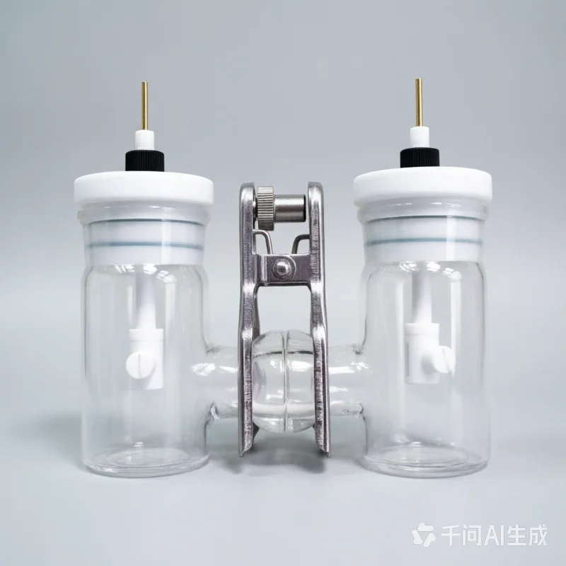 H-Type Sealed Electrolytic Cell Interchangeable Membrane for Photoelectrochemical Experiment Lab Equipment