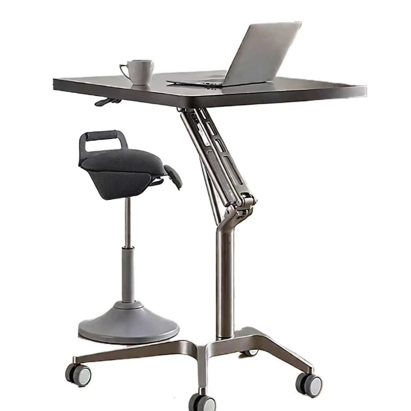 Standing computer desk, pneumatic lifting workbench, mobile home bedside computer office desk, small study desk, study desk