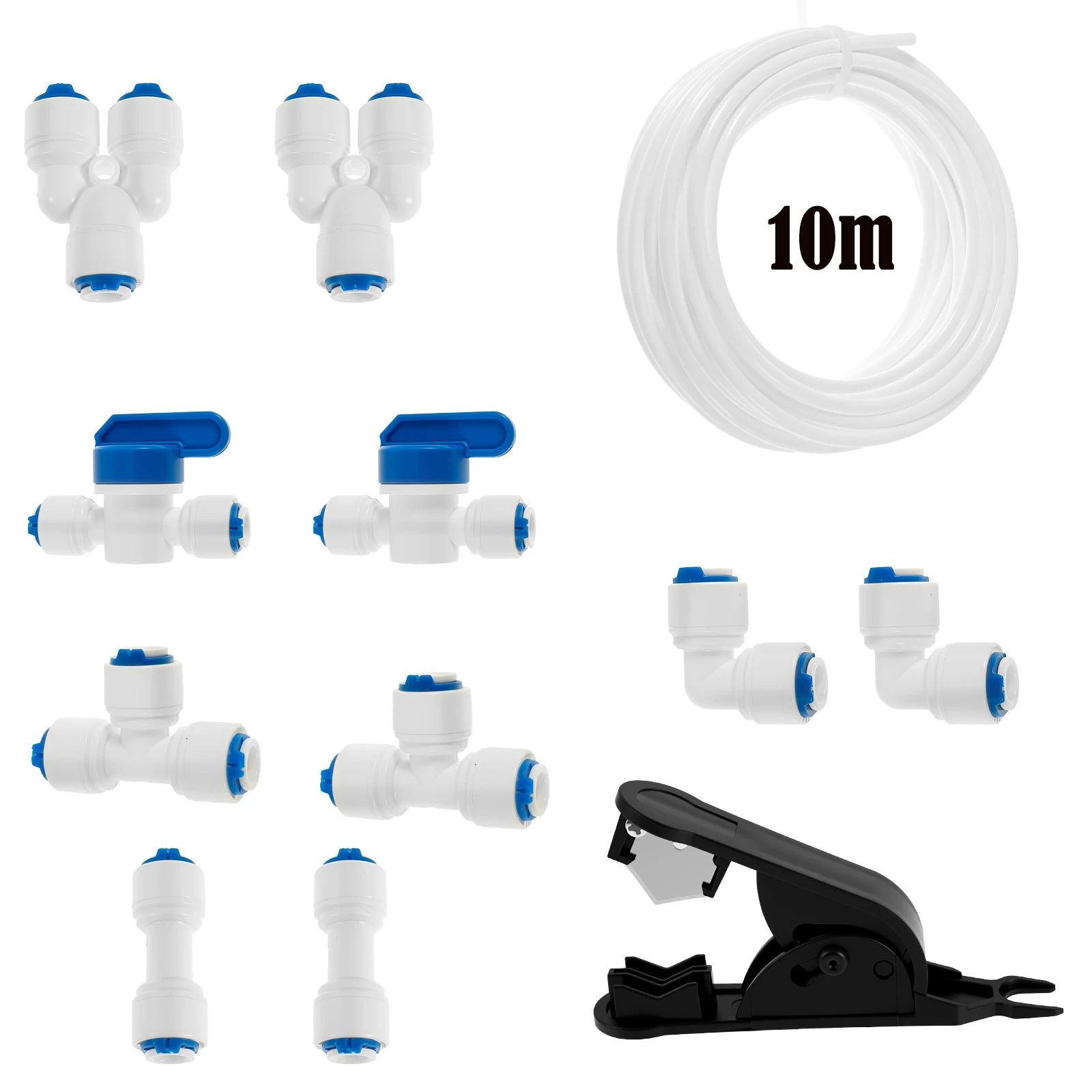 

Профессиональный комплект водопроводов 1/4 дюйма, 32,8 фута, 10 м, комплект водопроводной линии для льдогенератора для холодильника, льдогенераторов для систем воды RO с