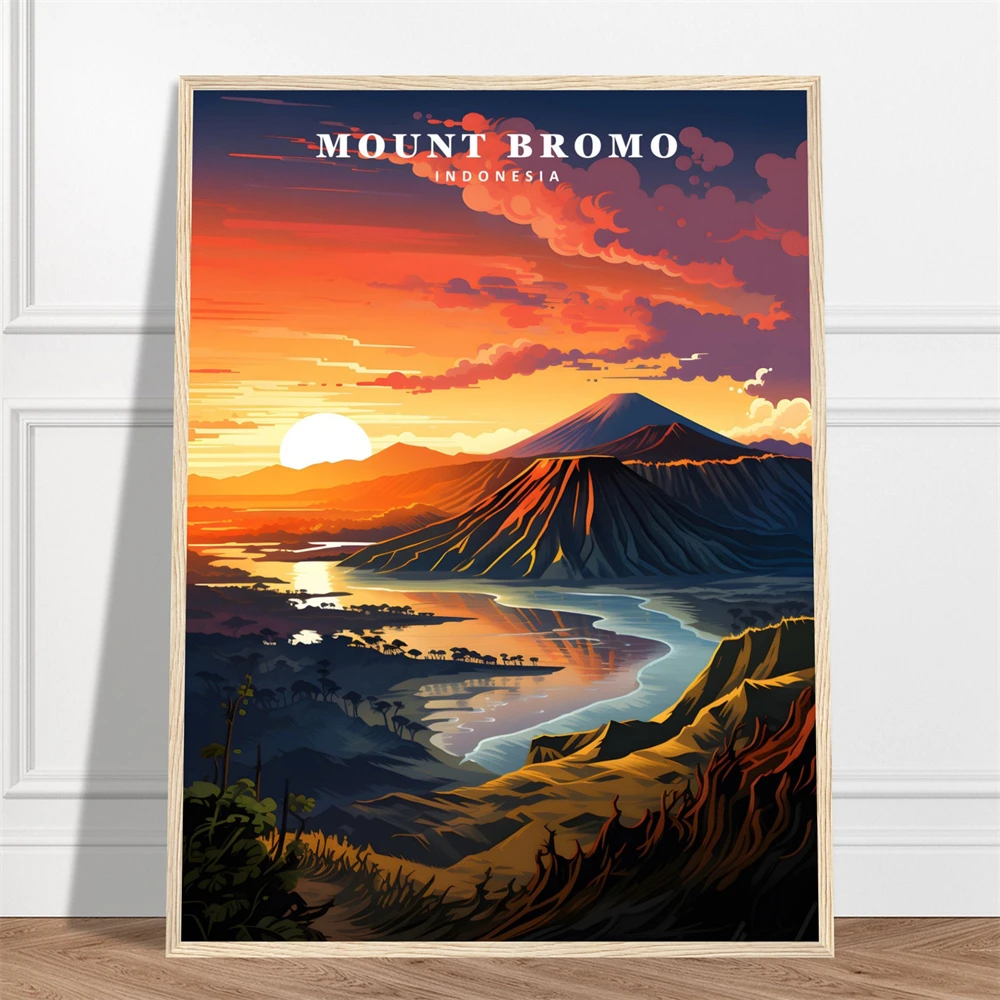 

Bali Rice Terraces Travel Poster Indonesian Landscape Art Prints Jakarta Travel Wall Art Canvas Painting Living Room Decor