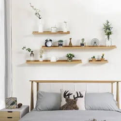 Wall Mounted Shelves Bedroom Living Room Decoration Shelf Wooden Partition Display Stand Book Ornament Display Stand Shelving