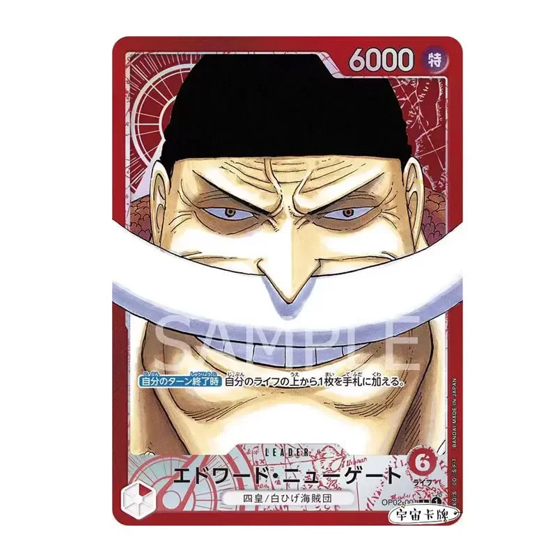 Bandai ONE PIECE Version japonaise OPCG Top DecisMarkets Bataille OP02-001 Edward Newgate L/P-L Cartes de collection de personnages d'anime rares