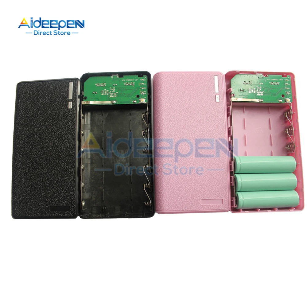 5V 1A 2A 4/6 Slots 18650 Battery Box Case DIY Power Bank Charger Shell Charging Case For 4/6x18650 Li-ion Batteries