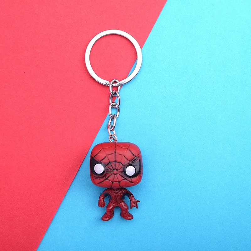 4 pezzi Marvel Spider-Man bambola carina ciondolo Action Figures Avengers Iron Man Capitan America portachiavi borsa portachiavi Decor regali per bambini