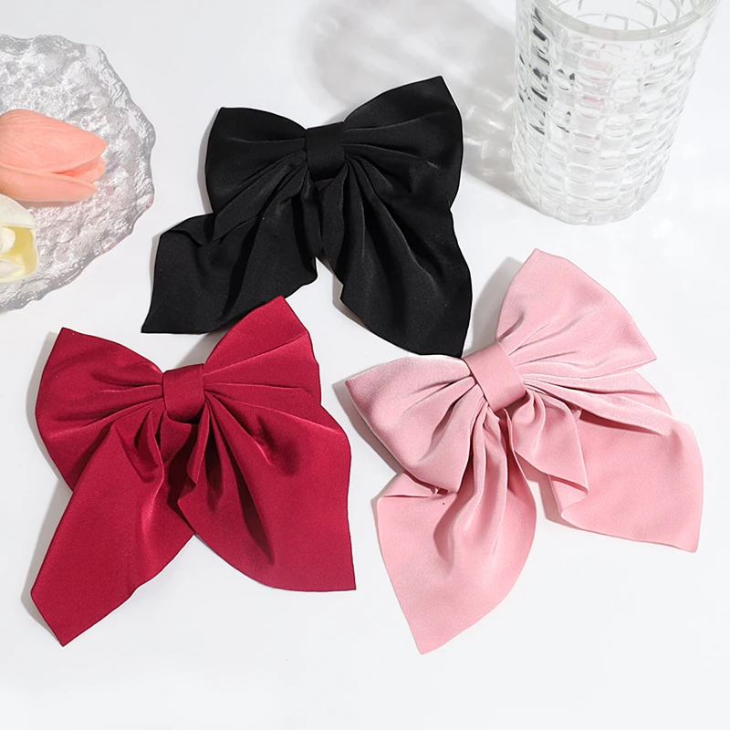 Fashion Simple Elegant Temperament Bow Hair Clip For Women Headwear Hair Accessories