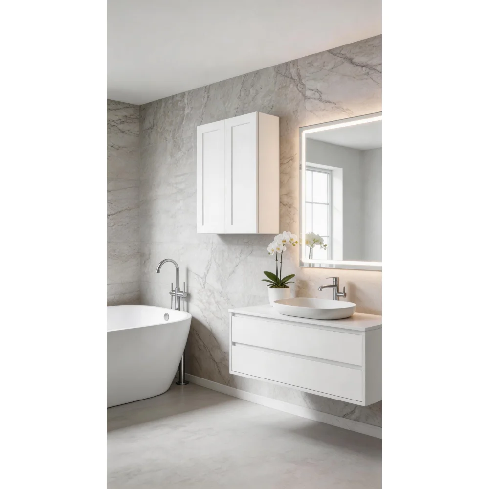 

33 Inch White Shaker Double-Door Wall Cabinet Solid Wood 2 Adjustable Shelves Ready to Assemble for Kitchen/Bath (33"W×12"D×36