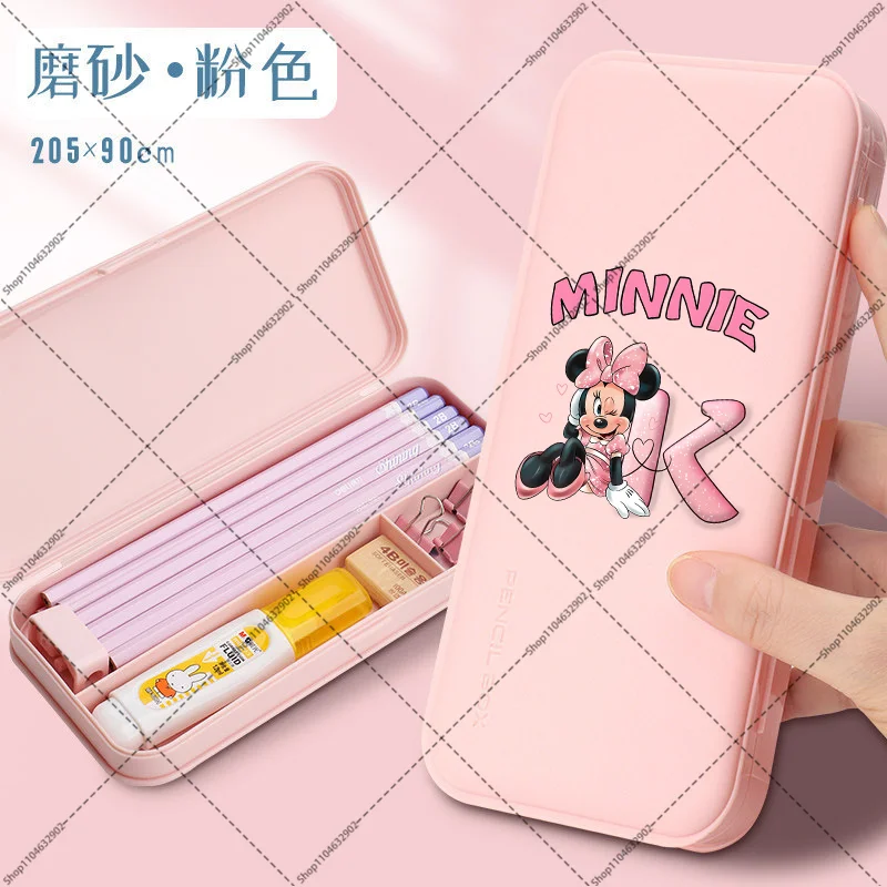 Kotak Pensil Minnie Mickey Mouse Kartun Anime Huruf A-Z Kotak Pena Cetak Anak Perempuan Mode Alat Tulis Hadiah Perlengkapan Kembali Ke Sekolah