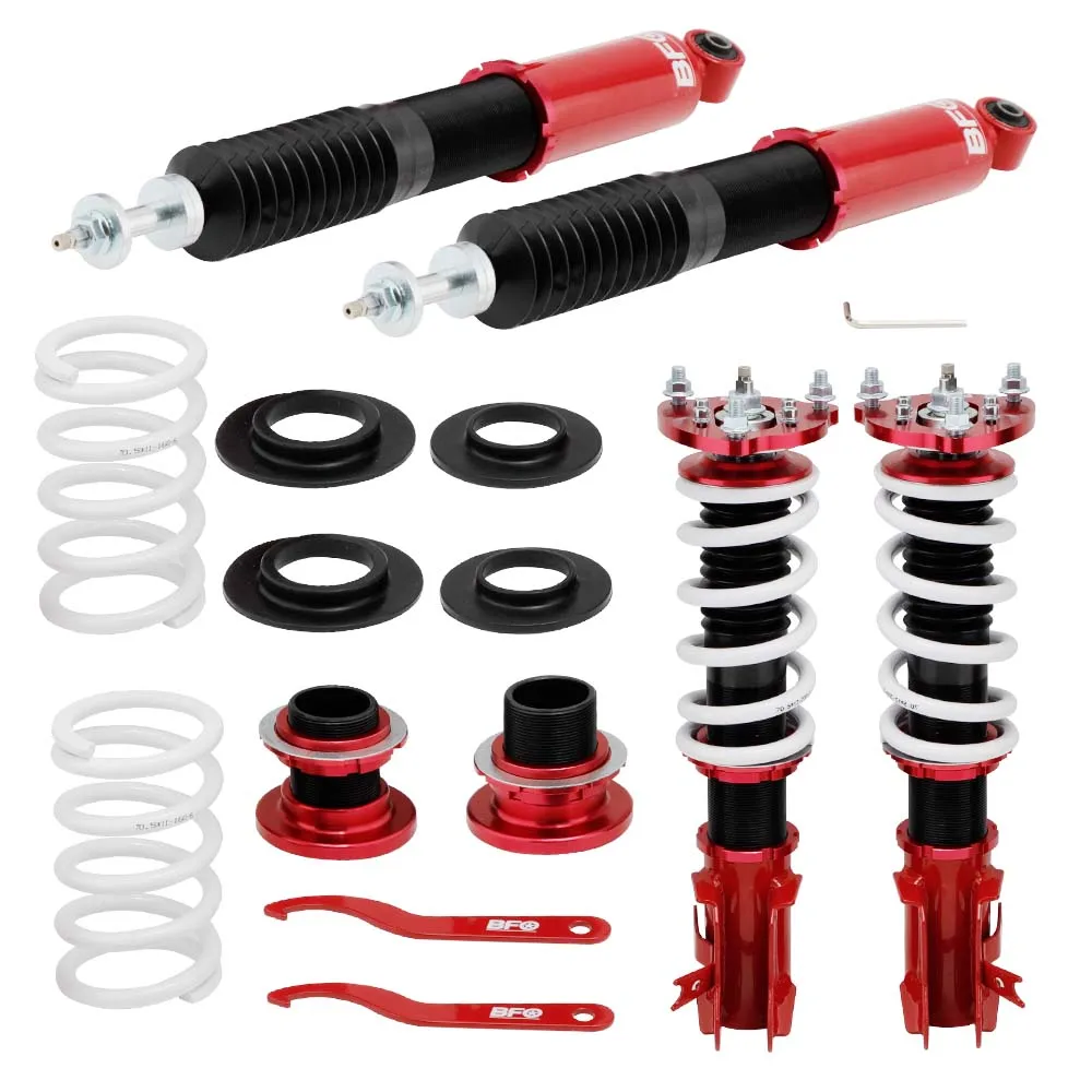 BFO 24 Ways Fully Adjustable Coilover Shock Absorbers For Honda Civic 2006-2011 Shock Absorber Red Suspenison Shocks Struts Kit