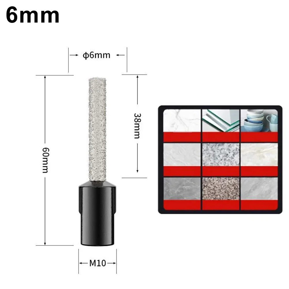 Dry Diamond Drill Bit For Tile Marble Glass M10 Thread Hole Opener For Angle Grinder 6mm To 12mm Size Options No Water Needed