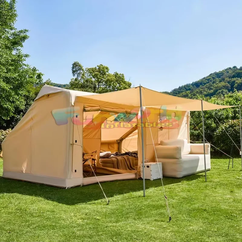 Sports Four Seasons Ventilation Large Space Outdoor Family House Tomount Inflatable Tent Glamping Tent for Family Camping