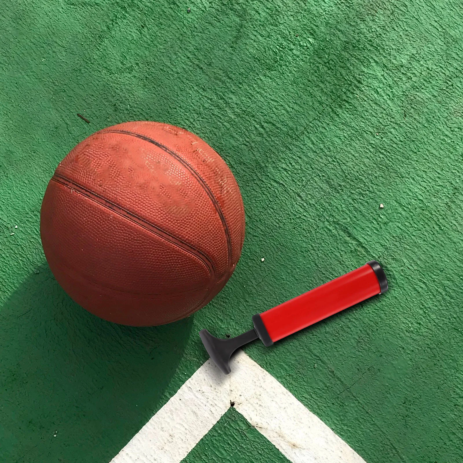 

13pcs Red Portable Pump Mini Hand Inflator Kit for Basketball Soccer High Pressure Quick Inflate Leakproof Sport