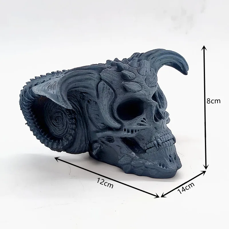 Demon Skull Silicone Mold DIY Candle Resin Gypsum Silicone Mold Halloween Decoration Tool