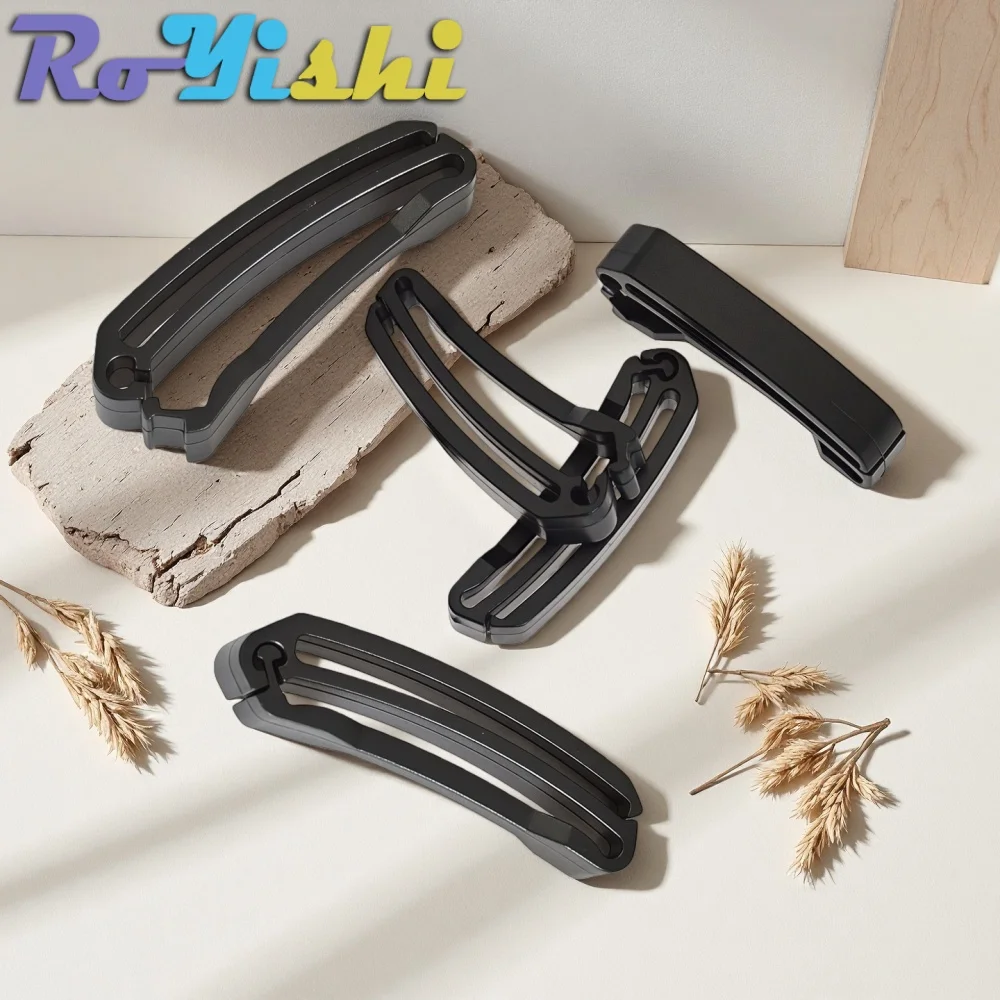 10-100 Pcs/Pack Quick Slip Keeper Buckle End Clip Slider Black For Molle Tactical Backpack Adjusting Strap Webbing 15-50mm