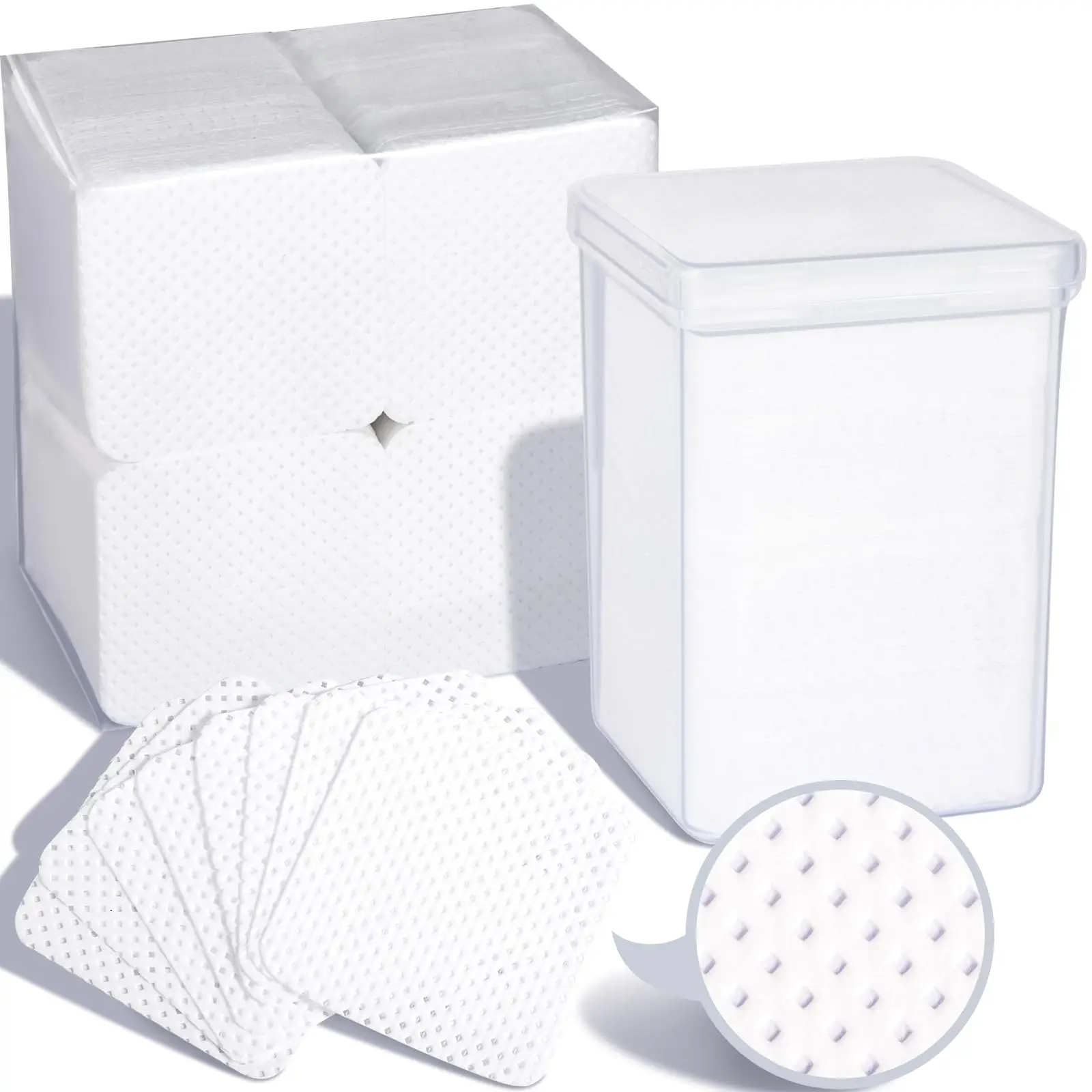 200 pièces/ensemble Extension de cils tissu dissolvant de vernis à ongles Gel tampons de coton sans peluches lingettes à ongles colle lingettes nettoyant tissu Non-tissé