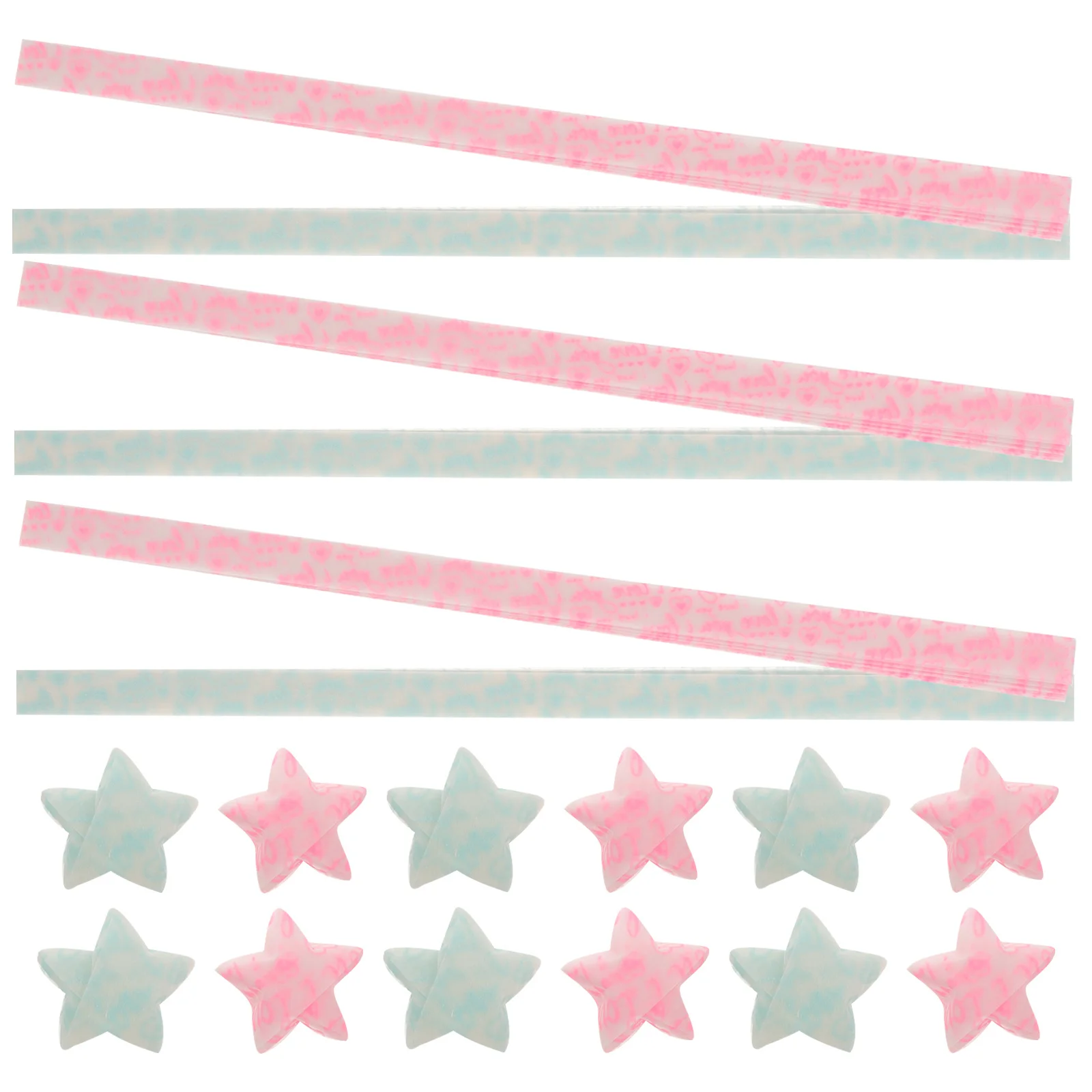 300 Stück Origami-Sternpapier, 10 Farben, leuchtende Blätter, dick, nicht leicht zu brechen, für Familien-DIY-Bastelunterhaltung