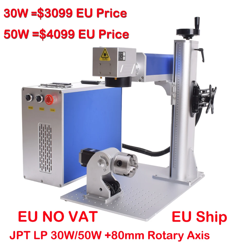 JPT 50W Fiber Laser Marking Engraving Raycus QB 30W Machine Marking Fiber 1064 nm Galvo F-theta EU Stock