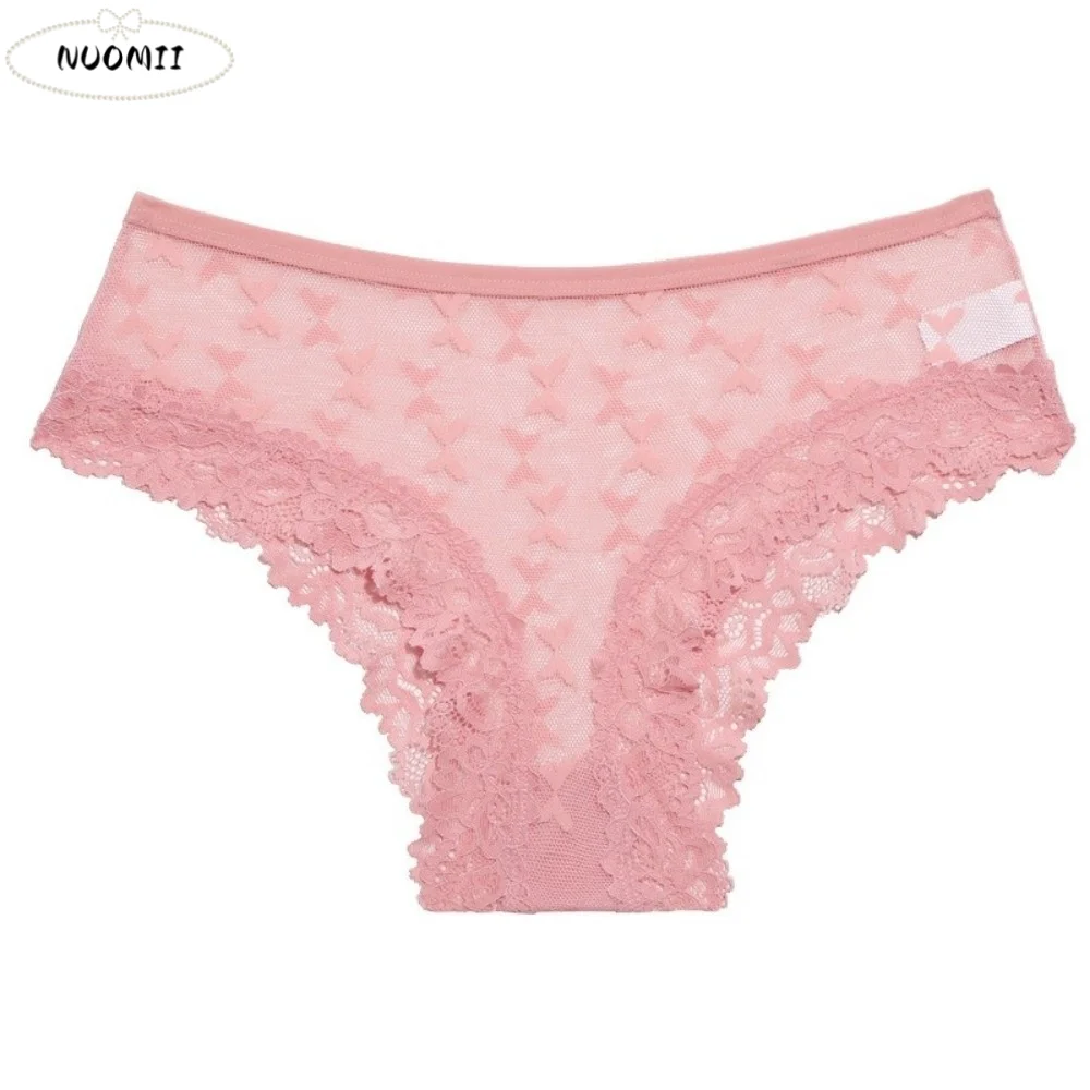 

Intimates Low-Rise Sheer Mesh Underwear Transparent Seamless Women Lace Panties Butterfly Floral Lace Trim Briefs Girls