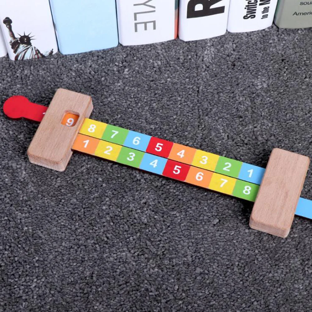 Colorful Math Addition Subtraction Ruler Scientific Rail Design Easy Pull Numbers Matching Early Education Learning for Kids