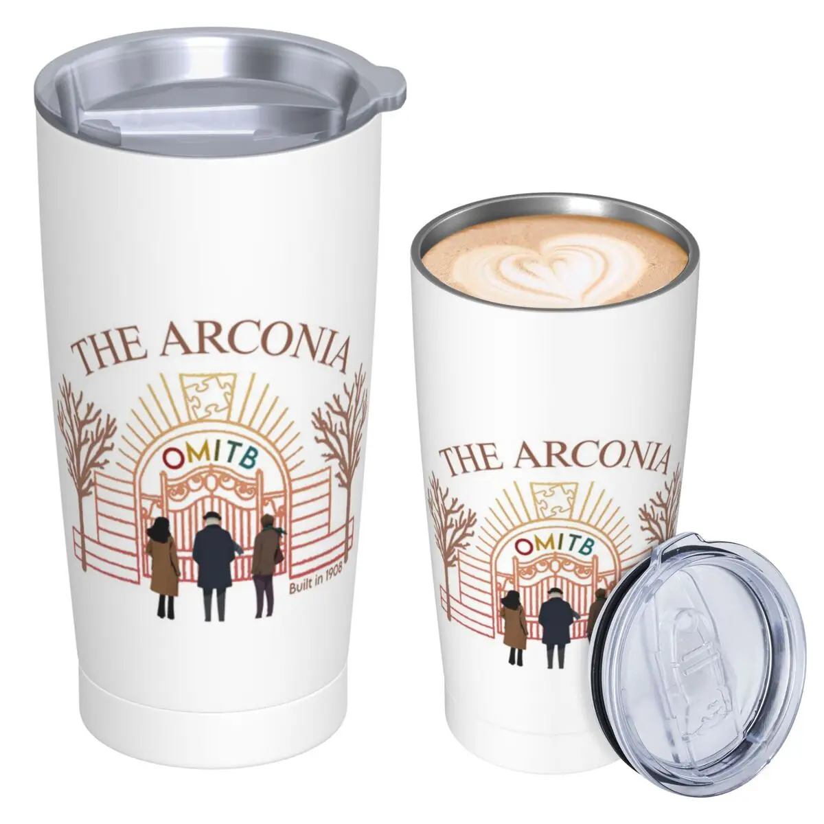 The Arconia Only Murders In The Building 1908 Stainless Steel Tumbler Vacuum Insulated Mug Thermal Cold Bottle Straws With Lid